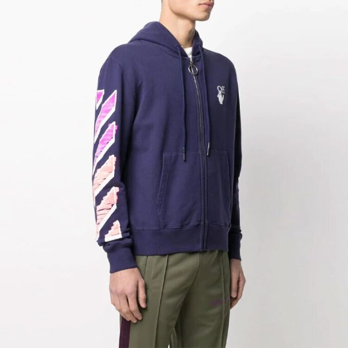 Off-White Hommes SS21 Décontracté à fermeture éclair Version standard Bleu