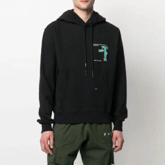 Off-White Hommes SS21 Imprimé Coupe ample Noir