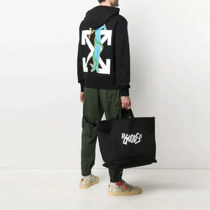 Off-White Hommes SS21 Imprimé Coupe ample Noir