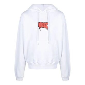 Off-White Hommes SS21 Imprimé Graffiti Logo Blanc
