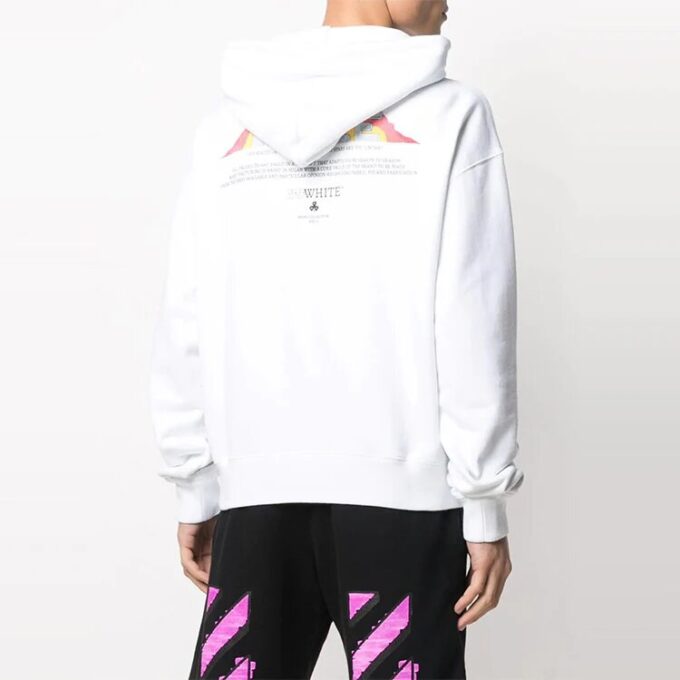 Off-White Hommes SS21 Imprimé Graffiti Logo Blanc