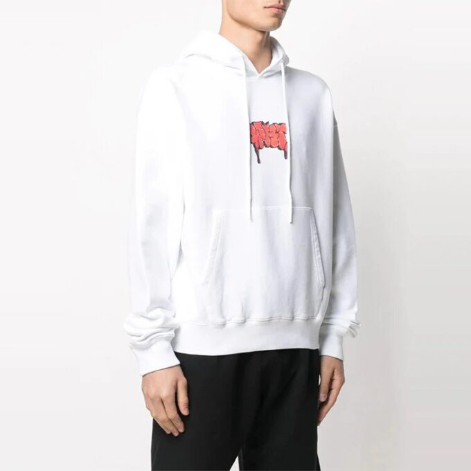 Off-White Hommes SS21 Imprimé Graffiti Logo Blanc