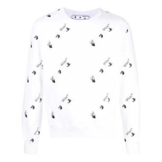 Off-White Hommes SS21 Imprimé grand logo Blanc