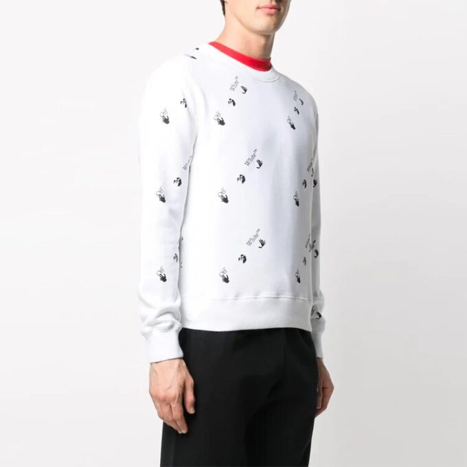 Off-White Hommes SS21 Imprimé grand logo Blanc