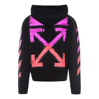 Off-White Hommes SS21 Imprimé Logo Manches Longues Coupe Ample « Noir Fuchsia »