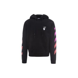 Off-White Hommes SS21 Imprimé Logo Manches Longues Coupe Ample « Noir Fuchsia »