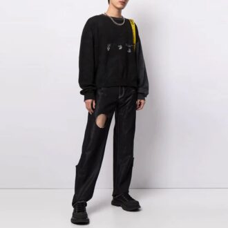Off-White Hommes SS21 Imprimé Logo Noir