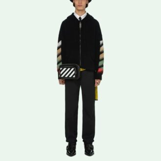 Off-White Hommes SS21 Suède Rayé Noir