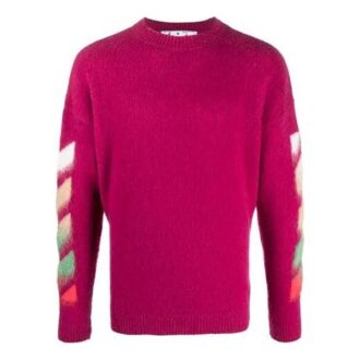 Off-White Hommes SS21 Tricot à motifs imprimés Rouge