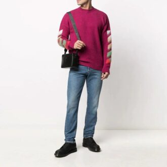 Off-White Hommes SS21 Tricot à motifs imprimés Rouge