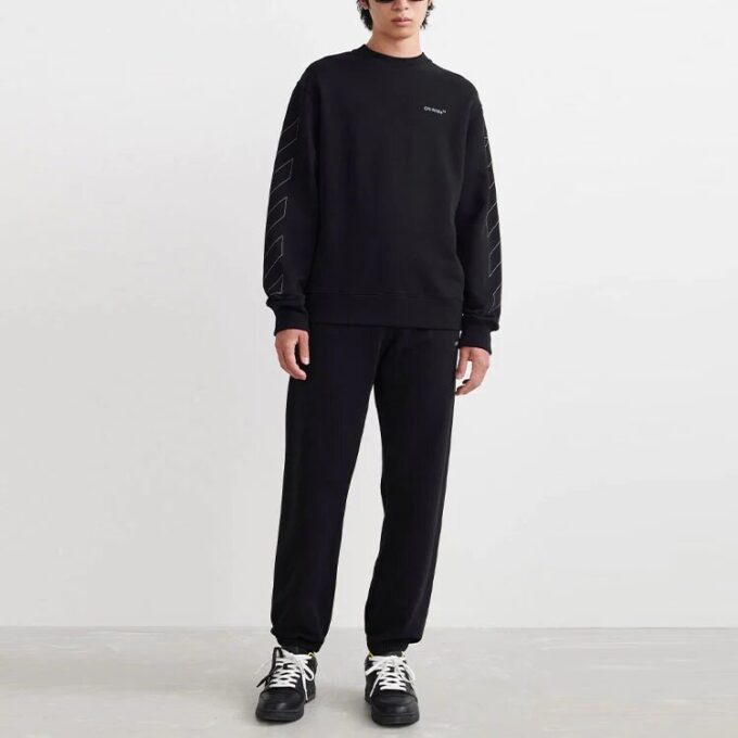 Off-White Hommes SS22 Imprimé Col rond Noir