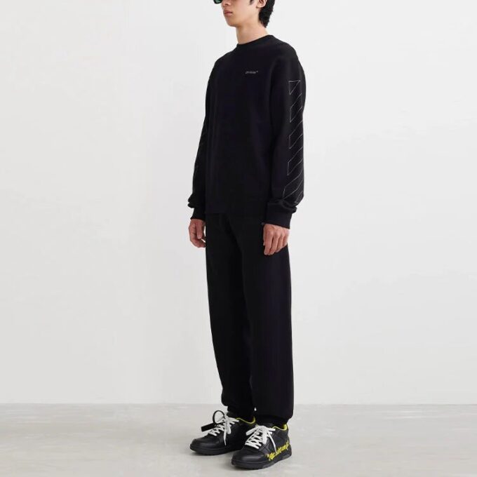 Off-White Hommes SS22 Imprimé Col rond Noir