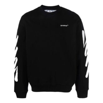 Off-White Hommes SS22 Imprimé logo Col rond Noir
