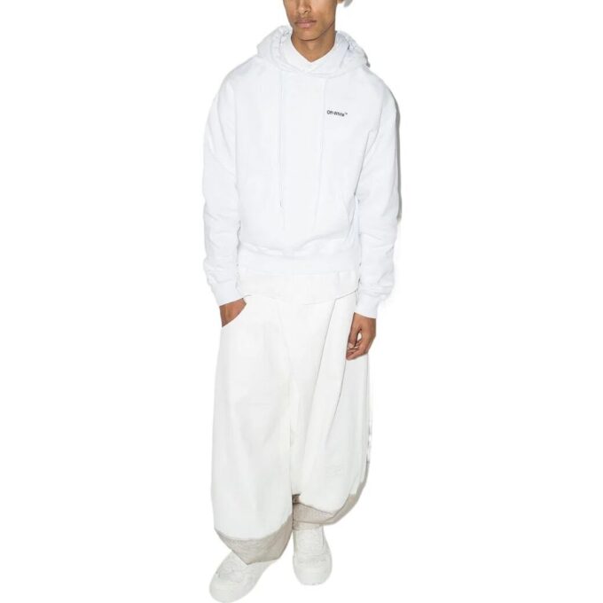 Off-White Hommes SS22 Version à manches longues unie et décontractée, blanc