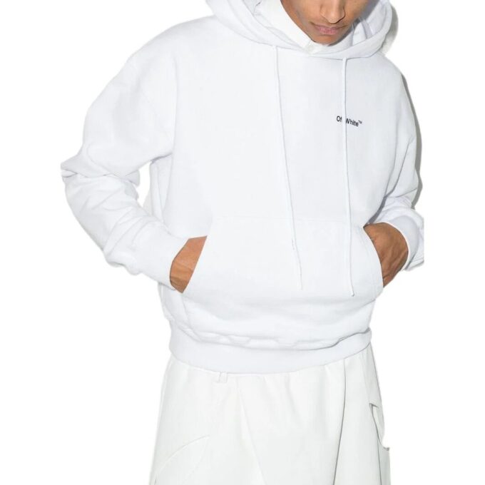 Off-White Hommes SS22 Version à manches longues unie et décontractée, blanc