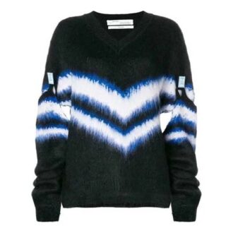 Off-White Manches amovibles Colorblock Col en V Noir