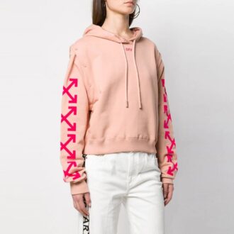 Off-White, manches amovibles, coupe ample, rose