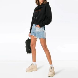 Off-White Modern Obstacles Pantalon de survêtement ample en coton noir