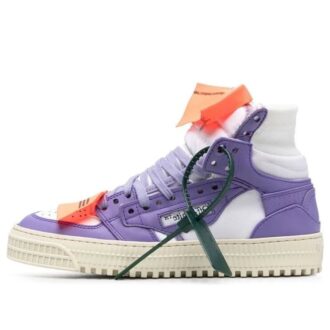 Off-White Off-Court 3.0 Hautes en cuir « Violet Blanc »