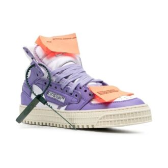 Off-White Off-Court 3.0 Hautes en cuir « Violet Blanc »