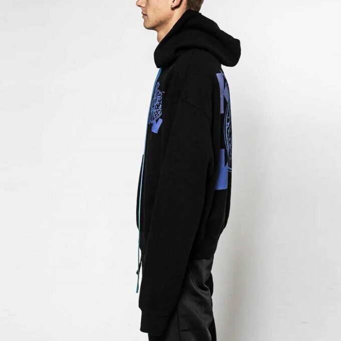 Off-White – Pantalon ample noir pour homme avec logo Wizard et Cat Over Arrows