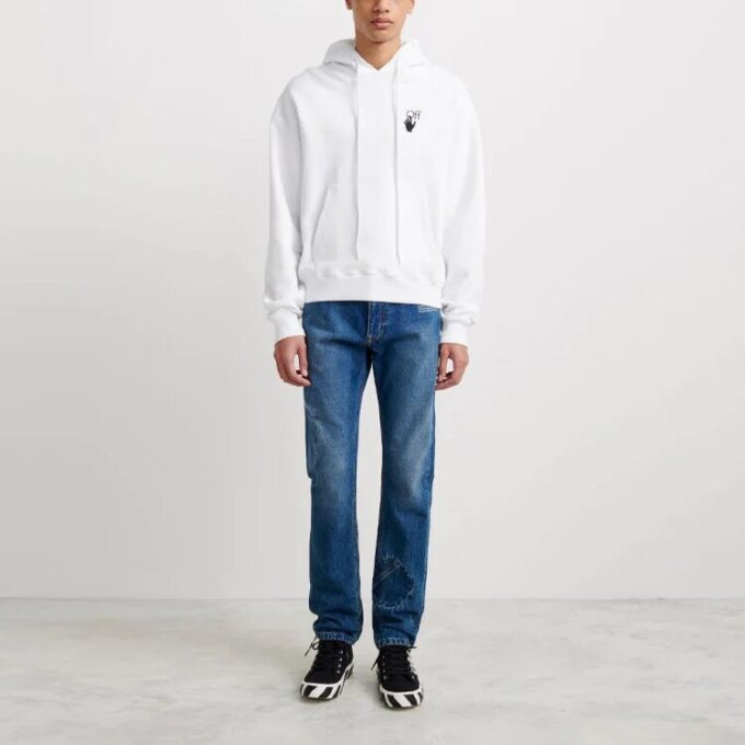 Off-White pour homme, coupe ample, Arrows dégradées, blanc