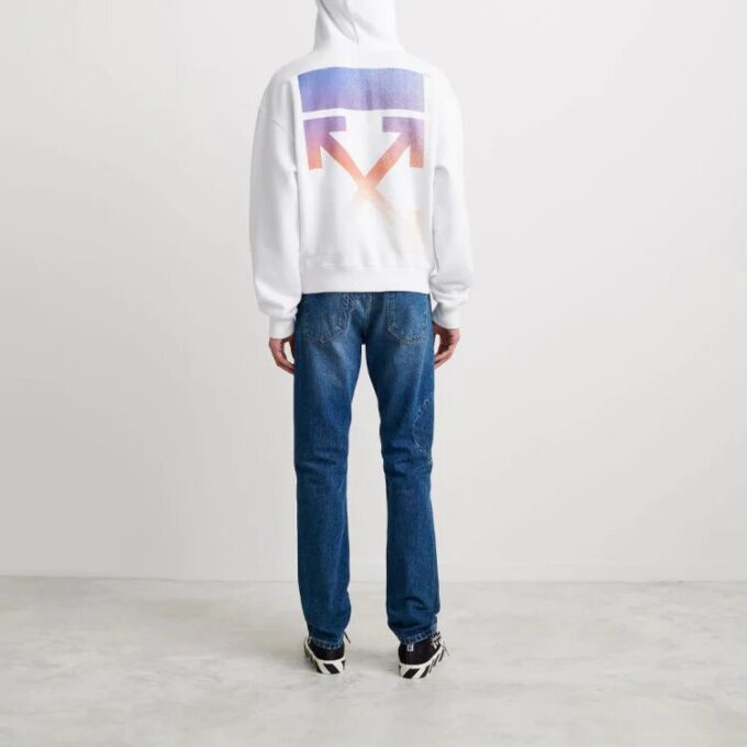 Off-White pour homme, coupe ample, Arrows dégradées, blanc