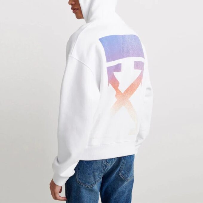 Off-White pour homme, coupe ample, Arrows dégradées, blanc