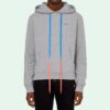 Off-White pour homme en acrylique, imprimé Arrows multicolores, coupe slim, gris