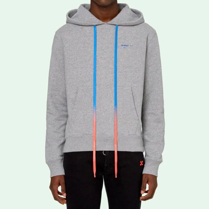 Off-White pour homme en acrylique, imprimé Arrows multicolores, coupe slim, gris