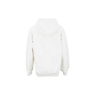 Off-White Pull à capuche en coton blanc cassé