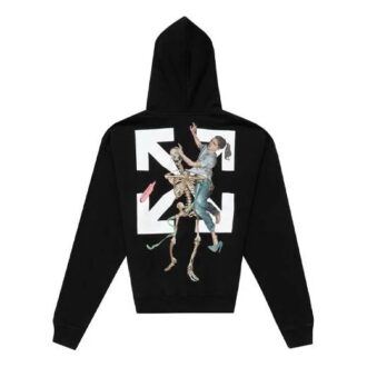 Off-White Pull en coton imprimé Arrows pour homme, noir