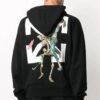 Off-White Pull en coton imprimé Arrows pour homme, noir