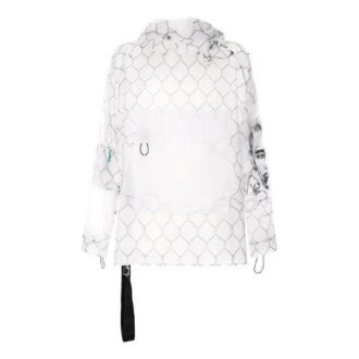 Off-White Pull homme à poches transparentes, version standard, blanc