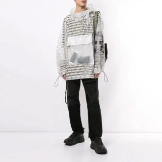 Off-White Pull homme à poches transparentes, version standard, blanc