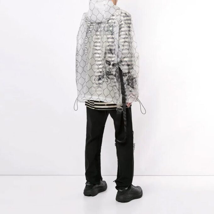 Off-White Pull homme à poches transparentes, version standard, blanc