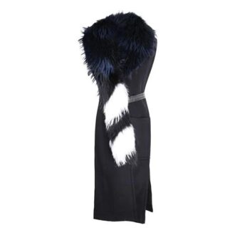 Off-White Sans manches, grande taille, coupe ajustée, noir