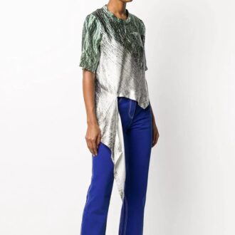 Off-White SS20 Imprimé abstrait à ourlet asymétrique