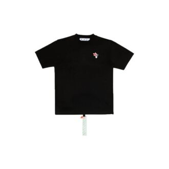 Off-White SS20 Nouvel An Lunar « Year Of The Rat Good Luck » T-shirt à col rond et manches courtes Peach Blossom