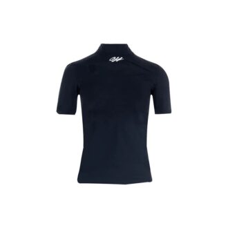 Off-White SS21 Haut à manches courtes et logo imprimé, coupe ajustée, noir Off-White SS21 Haut à manches courtes et logo imprimé, coupe ajustée, noir