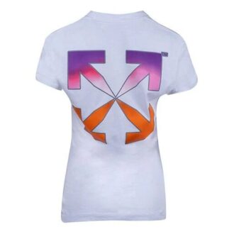 Off-White SS21 Version à manches courtes avec logo flèche dégradé Blanc Off-White SS21 Version à manches courtes avec logo flèche dégradé Blanc