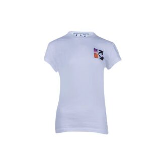 Off-White SS21 Version à manches courtes avec logo flèche dégradé Blanc Off-White SS21 Version à manches courtes avec logo flèche dégradé Blanc