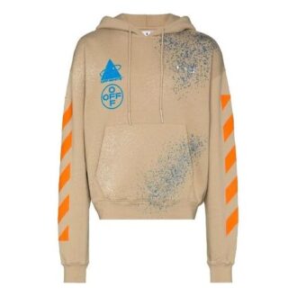 Off-White T-shirt ample pour homme, couleur kaki Off-White T-shirt ample pour homme, couleur kaki