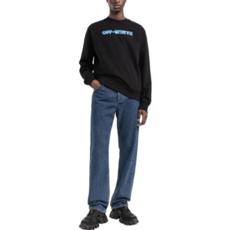 Off-White T-shirt à col rond pour homme SS22 avec logo en forme d’Arrows, noir Off-White T-shirt à col rond pour homme SS22 avec logo en forme d’Arrows, noir
