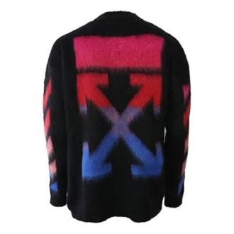 Off-White T-shirt homme à flèche dans le dos, coupe ample, noir