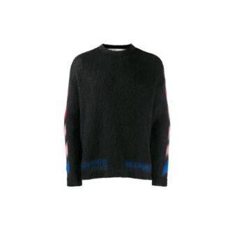 Off-White T-shirt homme à flèche dans le dos, coupe ample, noir