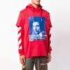 Off-White T-shirt homme à imprimé portrait rouge