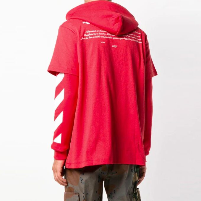 Off-White T-shirt homme à imprimé portrait rouge