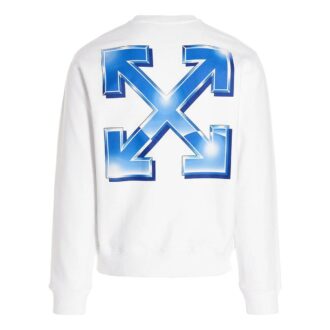 Off-White T-shirt homme SS22 à col rond, coupe ample, sans capuche, imprimé logo, blanc