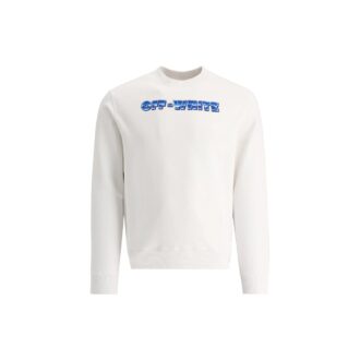 Off-White T-shirt homme SS22 à col rond, coupe ample, sans capuche, imprimé logo, blanc